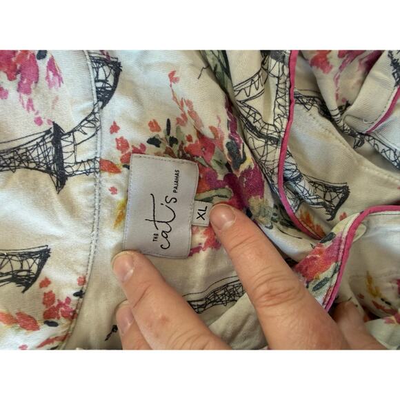 The Cat's Pajamas Paris print pajama set - Picture 7 of 9